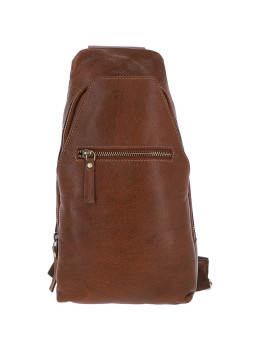 Мужской кожаный рюкзак-слинг Ashwood M53 Cognac