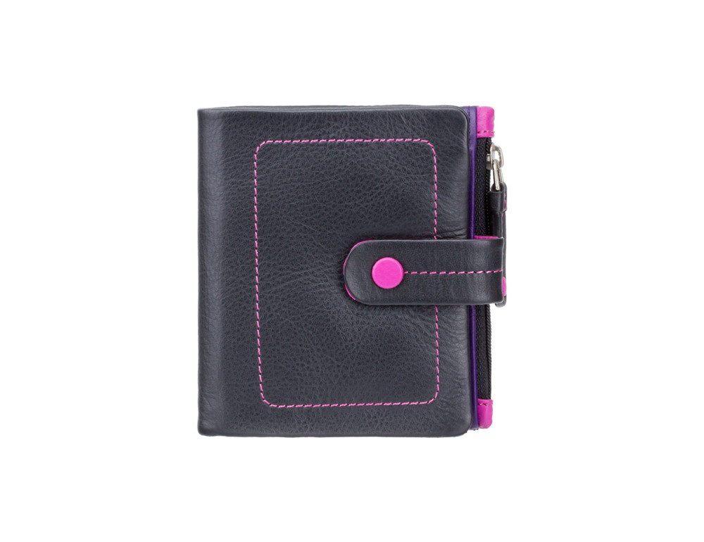 Стильный женский кошелёк чёрного цвета Visconti M77 BLK M Mojito (Black Multi) - Фото № 1