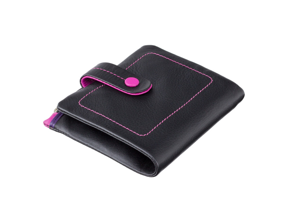 Стильный женский кошелёк чёрного цвета Visconti M77 BLK M Mojito (Black Multi) - Фото № 3