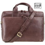 Чоловіча шкіряна сумка під macbook Visconti ML31 BRN коричнева (brown) - Фотографія № 100