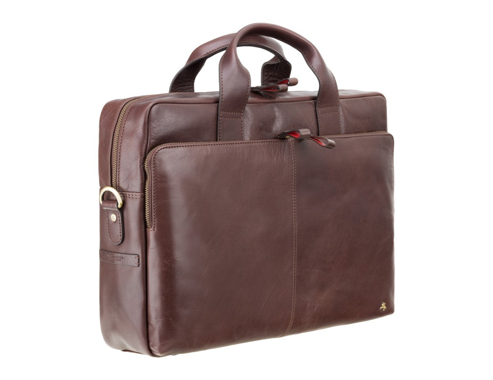 Чоловіча шкіряна сумка під macbook Visconti ML31 BRN коричнева (brown) - Фотографія № 2