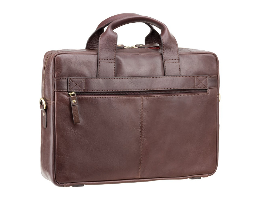 Чоловіча шкіряна сумка під macbook Visconti ML31 BRN коричнева (brown) - Фотографія № 4