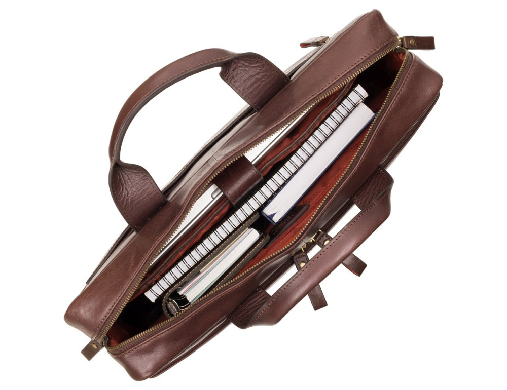 Чоловіча шкіряна сумка під macbook Visconti ML31 BRN коричнева (brown) - Фотографія № 5