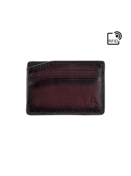 Кожаный картхолдер бордового цвета Visconti MT86 B/BG Luc 