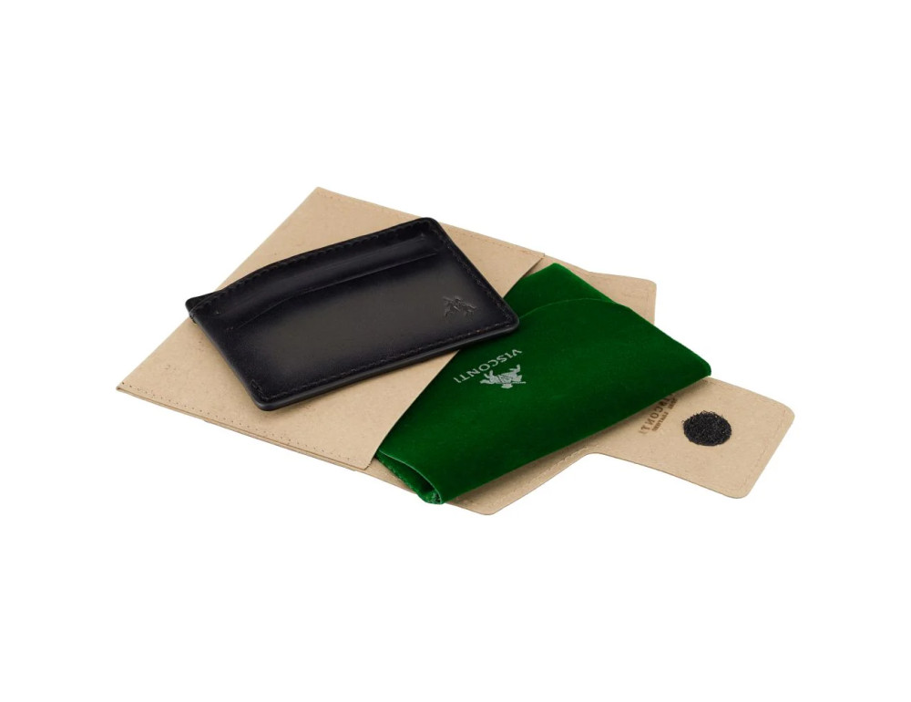 Кожаный картхолдер серого цвета Visconti MT86 B/GREY Luc  - Фото № 4