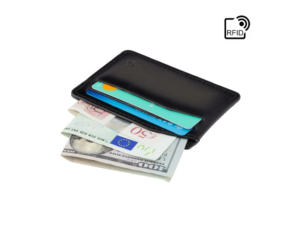 Кожаный картхолдер серого цвета Visconti MT86 B/GREY Luc  - Фото № 5