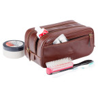 Шкіряна косметичка на два відділення Visconti MZ100 Naples (Italian Brown) Коричнева - Фотографія № 103