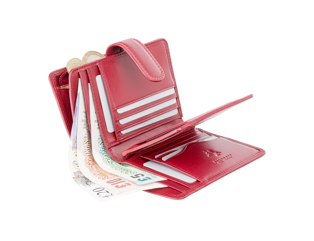 Червоний жіночий портмоне Visconti MZ11 IT RED Venice c RFID (Italian Red) - Фотографія № 4