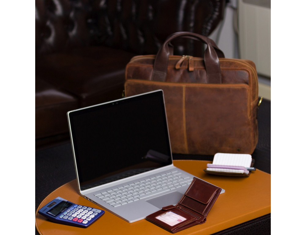 Коричневий чоловічий портмоне Visconti MZ3 Milan c RFID (Italian Brown) - Фотографія № 5