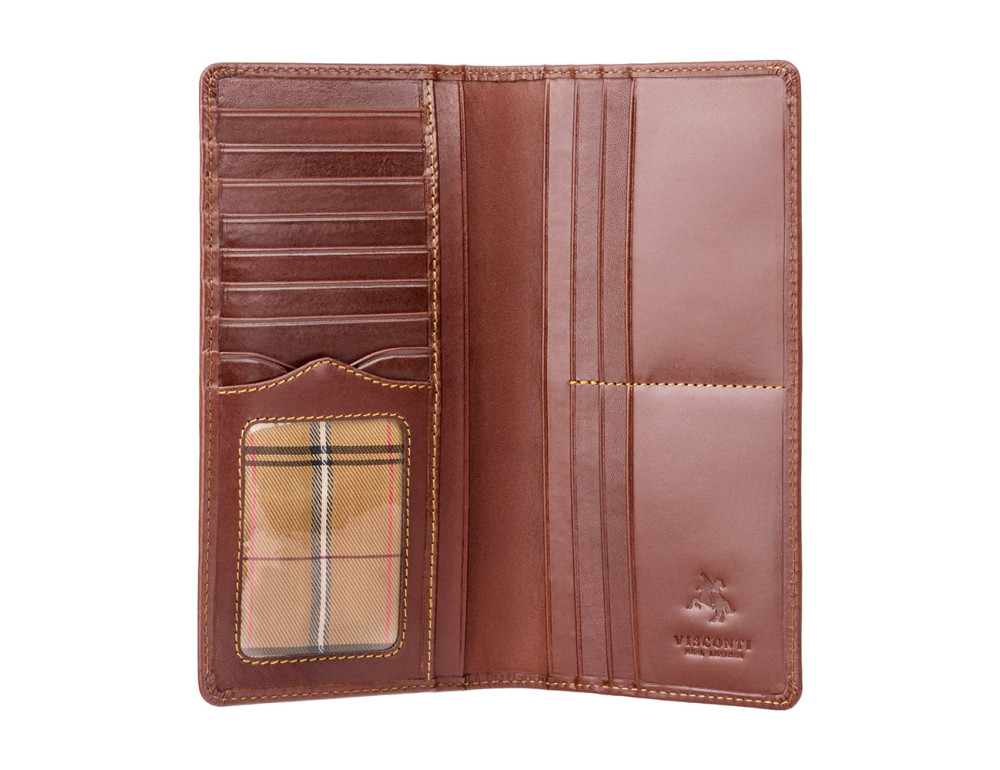 Коричневий гаманець чоловічий Visconti MZ6 IT BRN Turin c RFID Italian Brown - Фотографія № 2
