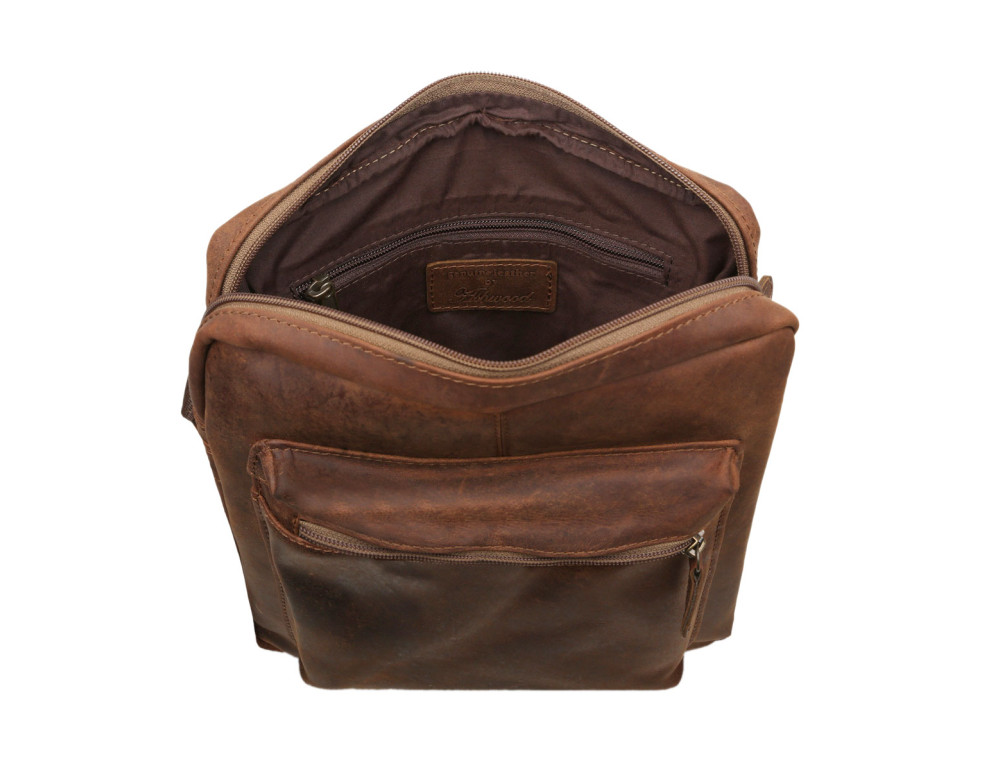 Чоловічі шкіряні сумки через плече Ashwood Leather Paddy Tan - Фотографія № 8