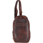 Коричнева шкіряна сумка-слінг Ashwood Leather PERRY VT TAN - Фотографія № 100