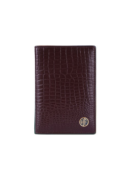 Кожаная обложка для паспорта Hammonds Flycatcher PH602 Croc Brown (Коричневый)