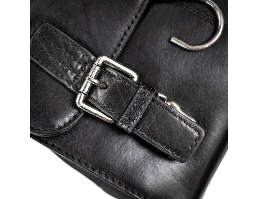 Чорний шкіряний несесер унісекс Ashwood Leather Phil Black - Фотографія № 6
