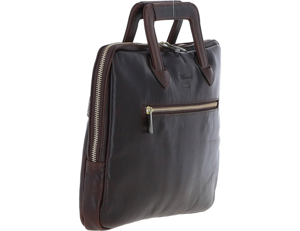 Сумка мужская для ноутбука 13 Ashwood PL45 Brown (Темно-коричневый) - Фото № 4