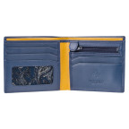 Синій чоловічий шкіряний портмоне Visconti PM101 BLUE/MUST Pablo c RFID (Blue Mustard) - Фотографія № 101