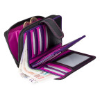 Стильний жіночий гаманець Visconti R13 BLK/BERRY  Carmelo c RFID (Black Berry) - Фотографія № 103