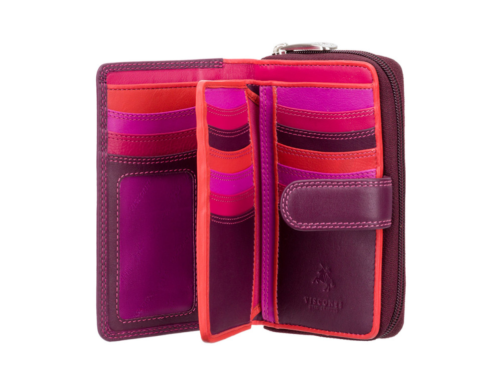 Фіолетовий жіночий гаманець Visconti R13 PLUM M Carmelo c RFID (Plum Multi) - Фотографія № 2