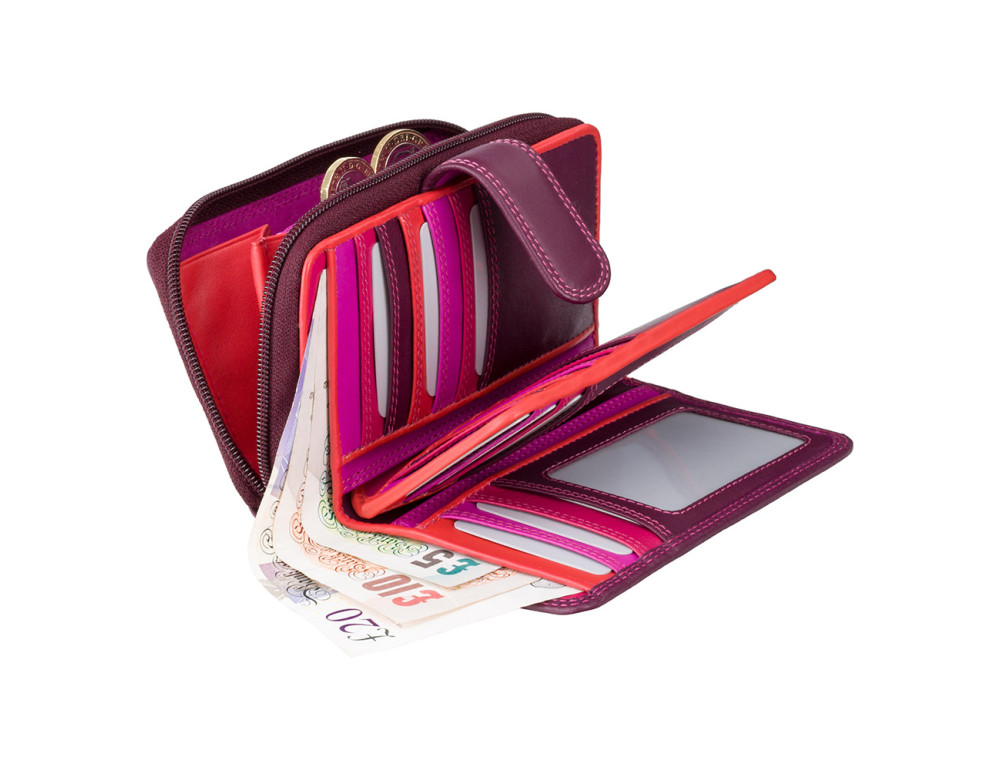 Фіолетовий жіночий гаманець Visconti R13 PLUM M Carmelo c RFID (Plum Multi) - Фотографія № 4