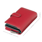 Червоний шкіряний гаманець жіночий Visconti R13 RED/RHUMBA Carmelo c RFID - Фотографія № 102