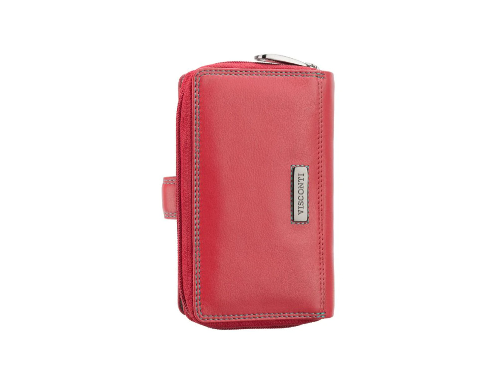 Червоний шкіряний гаманець жіночий Visconti R13 RED/RHUMBA Carmelo c RFID - Фотографія № 4