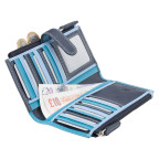 Блакитний шкіряний гаманець Visconti RB100 BLUE M Bermuda c RFID - Фотографія № 103