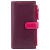 Фіолетовий шкіряний гаманець жіночий Visconti RB100 PLUM M Bermuda c RFID