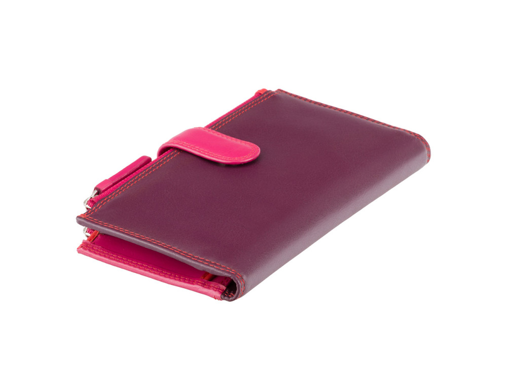 Фіолетовий шкіряний гаманець жіночий Visconti RB100 PLUM M Bermuda c RFID - Фотографія № 3
