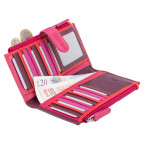 Фіолетовий шкіряний гаманець жіночий Visconti RB100 PLUM M Bermuda c RFID - Фотографія № 103