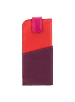 Кожаный чехол для очков бордового цвета Visconti RB106 (Plum Multi)