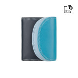 Голубой мультикоровый женский кошелёк Visconti RB126 BLUE M Zanzibar