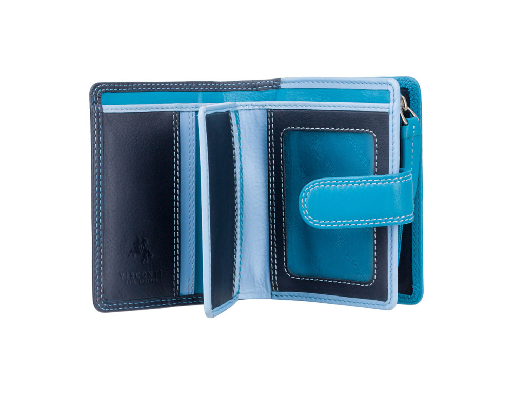 Блакитний гаманець жіночий Visconti RB40 BLUE M Bali c RFID (Blue Multi) - Фотографія № 2