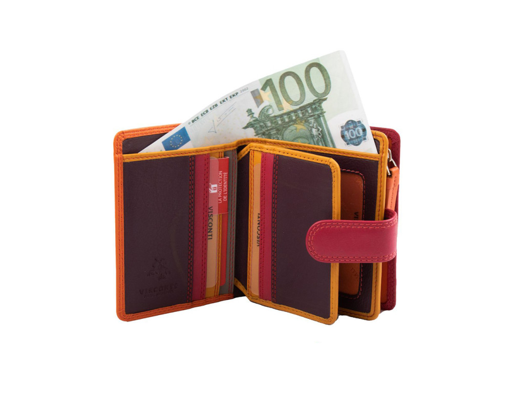 Помаранчевий жіночий гаманець Visconti RB40 ORG MULTI Bali c RFID (Orange Multi) - Фотографія № 3