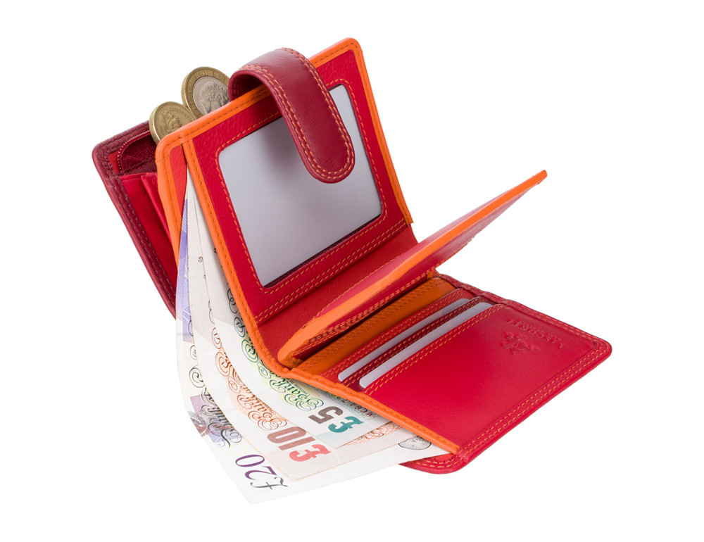 Червоний гаманець жіночий Visconti RB40 RED M Bali c RFID (Red Multi) - Фотографія № 4