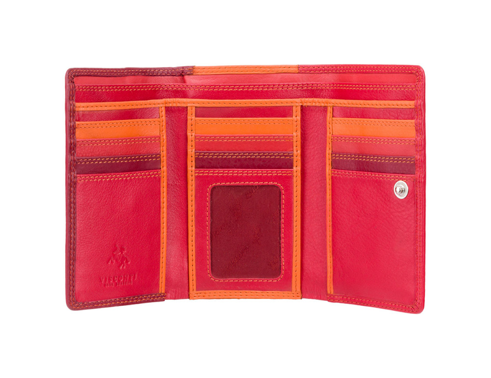 Кошелек женский складной  Visconti RB43 RED M Bora c RFID (Red Multi) - Фото № 2