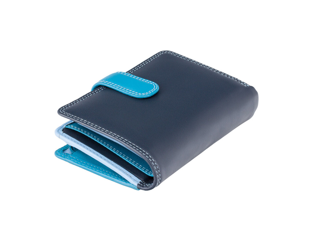 Синій жіночий шкіряний гаманець Visconti RB51 BLUE M Fiji c RFID - Фотографія № 3