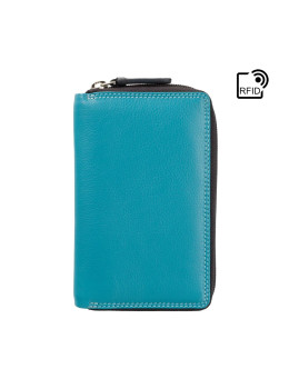 Синий женский кошелёк из натуральной кожи Visconti RB98 BLUE M Aruba