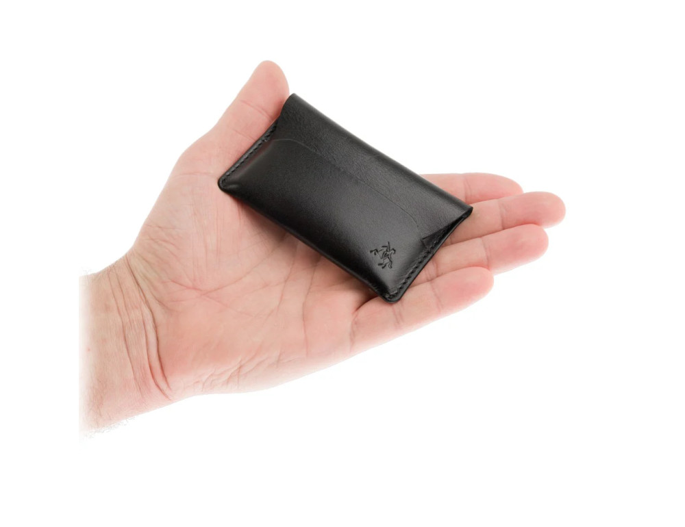 Чёрная кожаная визитница Visconti RW52 BLK Akira (Black/Monza) - Фото № 7