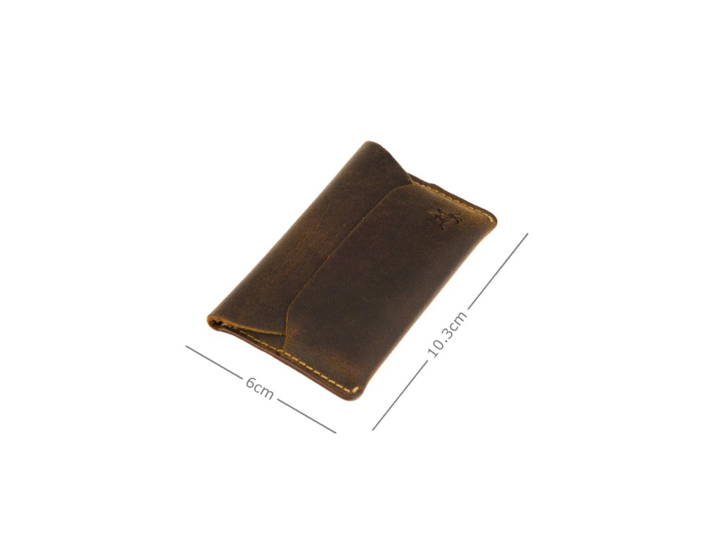 Коричневая кожаная визитница Visconti RW52 Akira (Oil Tan) - Фото № 6