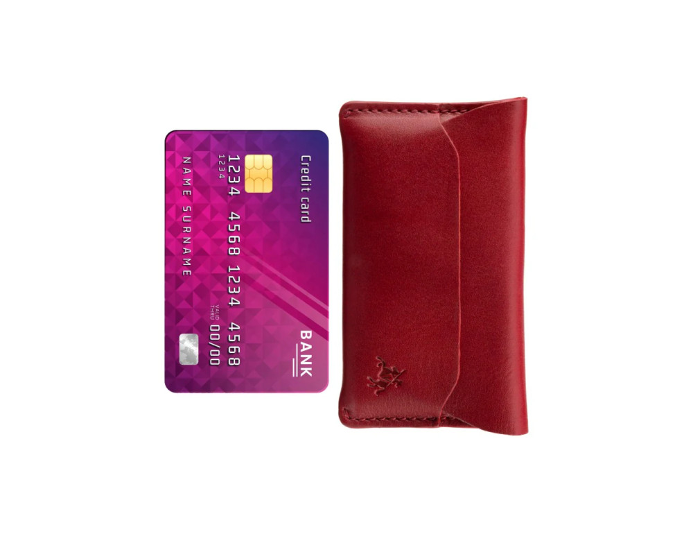 Красная кожаная визитница Visconti RW52 Red Akira (Red/Monza) - Фото № 6