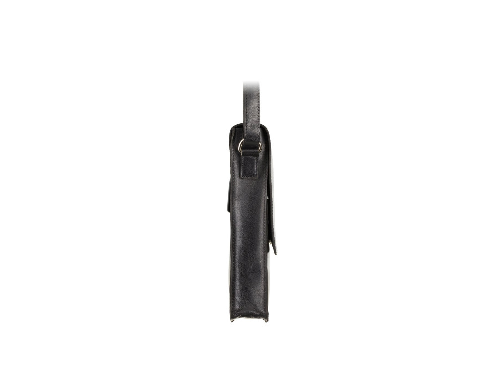 Чорна шкіряна сумка з клапаном Visconti S11 BLK Skyler (Black) - Фотографія № 4