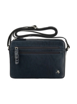 Синяя кожаная сумка через плечо Robbie Visconti  S41 Navy