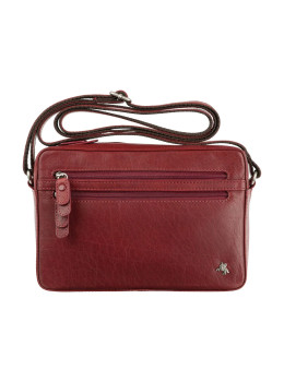 Червона шкіряна сумка через плече Robbie Visconti S41 RED