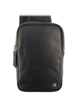 Небольшая сумка-слинг из натуральной кожи Visconti S42 BLK