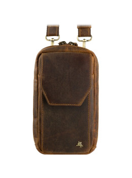 Кожаная сумка-чехол панч из винтажной кожи Alex Visconti S45 Oil Tan