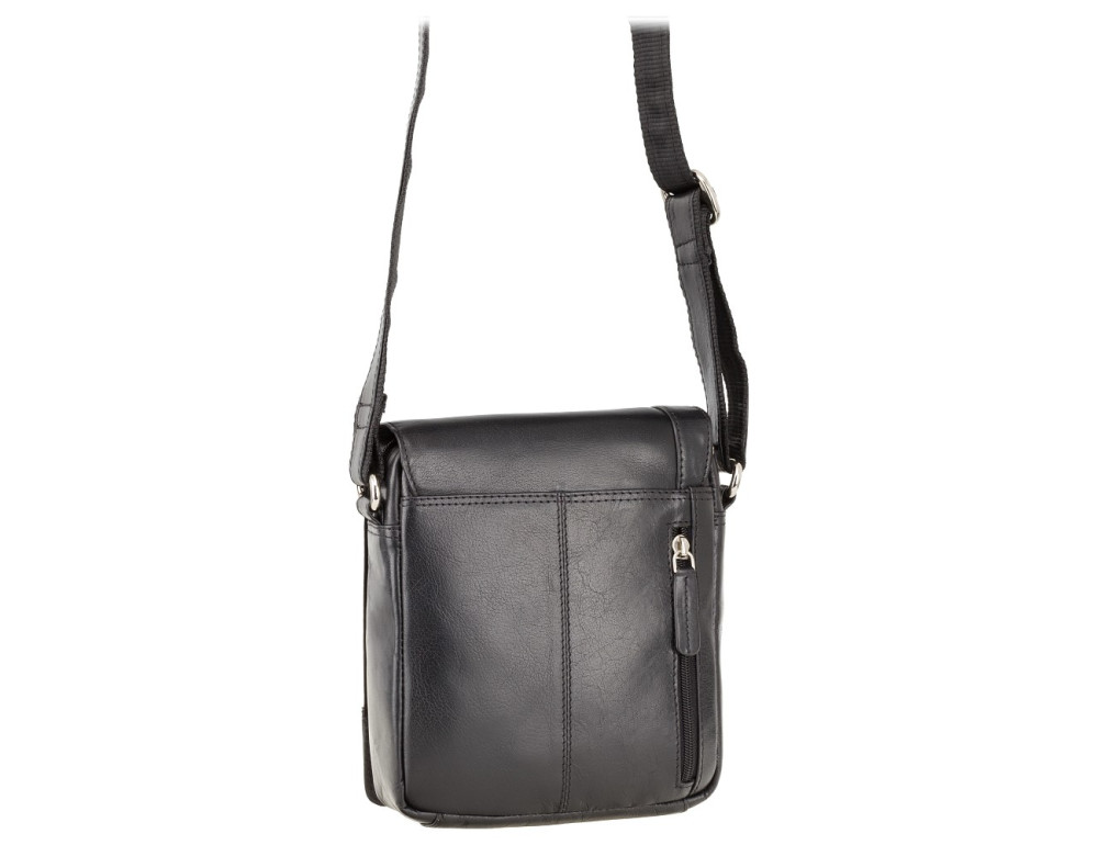 Чорна шкіряна сумка через плече Visconti S7 BLK Bag  - Фотографія № 3