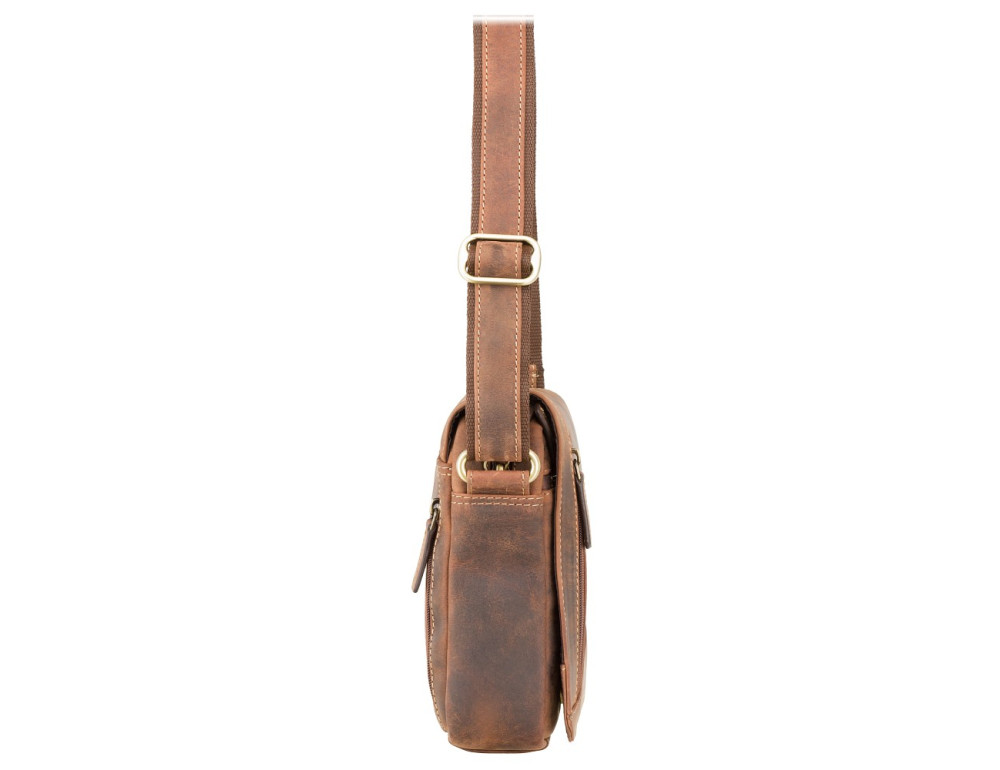 Коричнева шкіряна сумка через плече Visconti S7 OIL TAN Bag A5 - Фотографія № 2