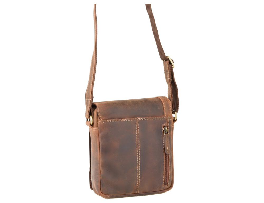 Коричнева шкіряна сумка через плече Visconti S7 OIL TAN Bag A5 - Фотографія № 3