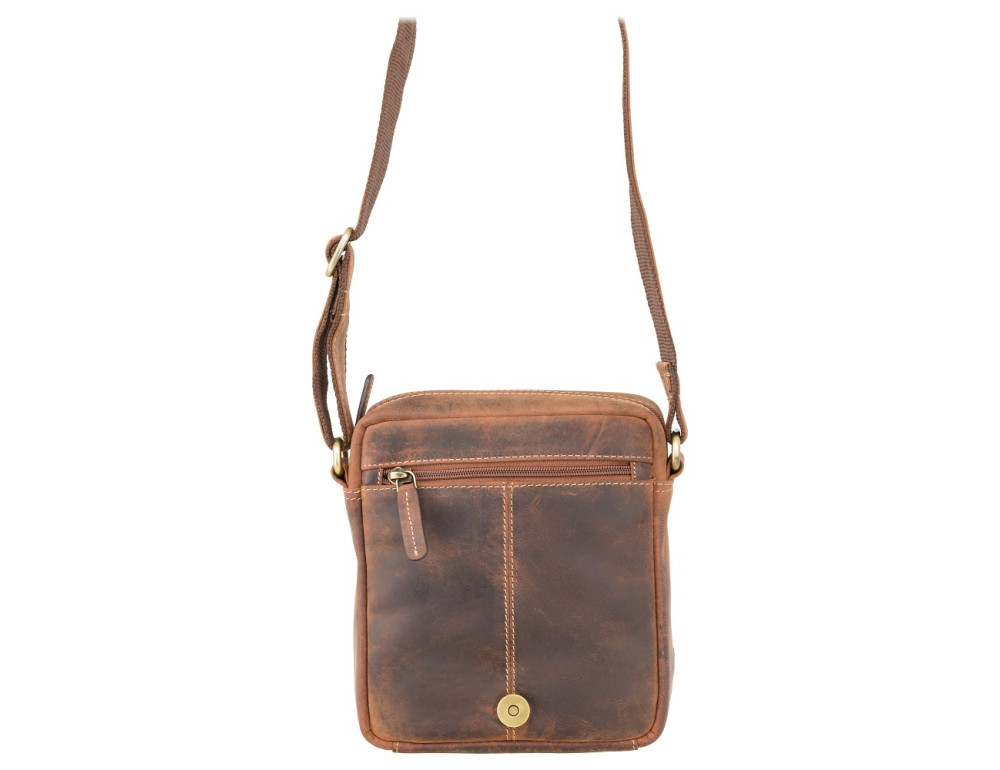 Коричнева шкіряна сумка через плече Visconti S7 OIL TAN Bag A5 - Фотографія № 4
