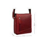 Чоловіча шкіряна сумка червоного кольору Visconti S7 Red Bag A5 - Фотографія № 101